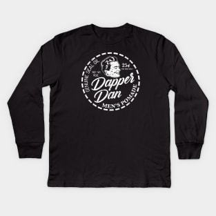 Dapper Dan Pomade - White - Distressed Kids Long Sleeve T-Shirt